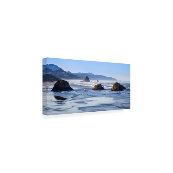 Michael Broom 'Cannon Beach Oregon' Canvas Art,24x47